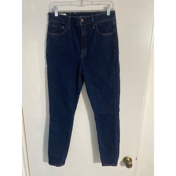 Gap skinny jeans women’s size 31 dark blue universal jegging sky high NEW basic - Picture 1 of 5